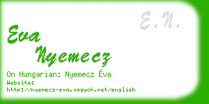 eva nyemecz business card